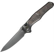 We 07B3 702XI Button Lock Knife Gray/Copper Foil Carbon Fiber Handles