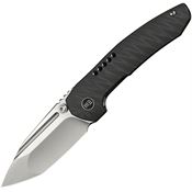 We 240433 Micro Trogon Satin Spear Point Framelock Knife Flame Handles