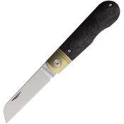 Wheat State PM105 The Peacemaker Satin Sheepsfoot Slip Joint Knife Carbon Fiber Handles