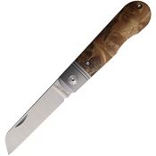 Wheat State PM204 The Peacemaker Satin Sheepsfoot Slip Joint Knife Burl Wood Handles