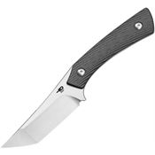 Bestech FK06A Step Satin D2 Carbon Steel Tanto Fixed Blade Knife Black G10 Handles