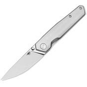 Bestech T2504A VK-KUZE Satin MagnaCut Framelock Knife Gray Handles