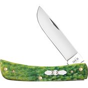 Case XX 27863 Sod Buster Jr Knife Green Apple Bone Handles