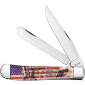 Case XX 10678 Trapper Knife Patriotic Handles