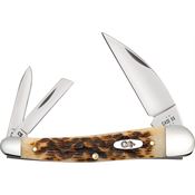 Case XX 30094 Seahorse Whittler Knife Amber Bone