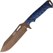 Dawson 48485 Shepherd XL Arizona Copper MagnaCut Fixed Blade Knife Black/Blue G10 Handles