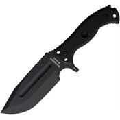Halfbreed LBK01G2KBLK Large Bush Black Drop Point Knife Gen 2 Black Handles