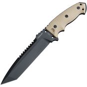 Hogue 35107 EX F01 Black Sawback A2 Tanto Fixed Blade Knife Drak Earth G10 Handles