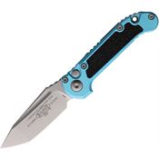 Microtech 113610TQ Auto Ludt Gen III Stonewash Tanto Button Lock Knife Turquoise Handles