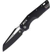 Microtech 2101FLGTBK MSI Two-Tone Sheepsfoot Ram-Lok Knife Black Fluted G10 Handles
