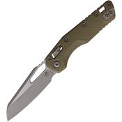 Microtech 21010APFLGTO MSI Apocalyptic Sheepsfoot Ram-Lok Knife OD Green Fluted G10 Handles