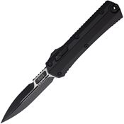 Microtech 1841T Auto Glykon Two-Tone Bayonet OTF Knife Black Alum Handles