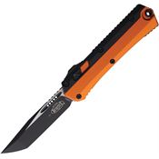 Microtech 1851OR Auto Glykon Two-Tone Tanto OTF Knife Black/Orange Handles