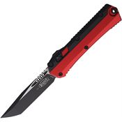 Microtech 1851RD Auto Glykon Two-Tone Tanto OTF Knife Black/Red Handles
