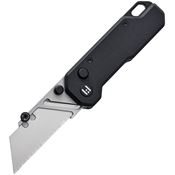Hightron 02BLK2 Vector Utility Button Lock Knife Black G10 Handles
