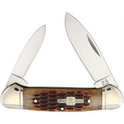Rough Rider 048 Canoe Knife Amber Jigged Bone Handles