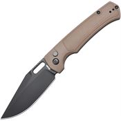 Artisan 1867PBBN Revel Black Clip Point Button Lock Knife Black FRN Handles