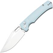 Artisan 1867PMG Revel Stonewash Clip Point Button Lock Knife Mint Green FRN Handles