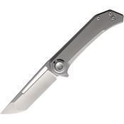 Aurora Knife and Tool 1101A Truffles Tanto Roundhouse Lock Gray Handles