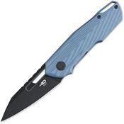 Bestech G64E Toddler Black Linerlock Knife Blue/Gray G10 Handles