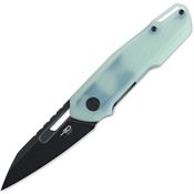 Bestech G64F Toddler Black Linerlock Knife Jade G10 Handles