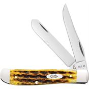 Case XX 32271 Mini Trapper Knife Honeycomb Bone Handles