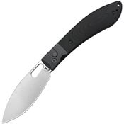 CJRB 1959BK Sasaya Stonewash Drop Point Button Lock Knife Black G10