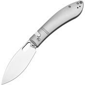 CJRB 1959GGY Sasaya Polished Drop Point Button Lock Knife Gray Handles
