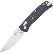 Cobratec SCTGRBKB EDC Scout Satin Drop Point Bar Lock Knife Black Handles