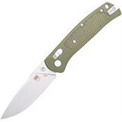 Cobratec SCTGROGB EDC Scout Satin Drop Point Bar Lock Knife OD Green Handles