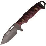 Daggerr 60158 Steadfast Midnight MagnaCut Fixed Blade Knife Red/Black G10 Handles