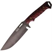 Daggerr 59985 Summit Midnight MagnaCut Fixed Blade Knife Red/Black G10 Handles