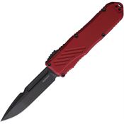 Guardian Tactical 94111 Auto Recon 035 G2 Black MagnaCut Spear Point OTF Knife Red Handles