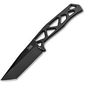 Heckler & Koch 02HK002 H&K FX01 Black D2 Carbon Steel Fixed Blade Knife Black Skeletonized Handles