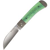 Jack Wolf 54264 Diamondback Jack satin Bolster Lock Knife Green Titanium Handles
