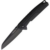 Kershaw 1367 Fiber Assist Open Black Sheepsfoot Linerlock Knife Black Nylon Handles