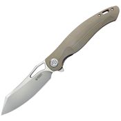 Kubey 239J Drake Linerlock Knife Tan G10 Handles
