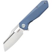 Kubey 328H Atlas Satin Linerlock Knife Blue G10 Handles