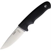 Linder 001B Super Edge 1 ATS-34 Fixed Blade Knife Black Handles