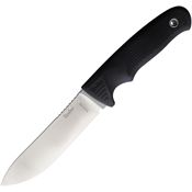 Linder 002B Super Edge 2 ATS-34 Fixed Blade Knife Black Handles