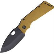 Medford 0144PQ36A1 TFF-1 Black Drop Point Framelock Knife Bronze Handles