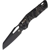 Microtech 210T1PMNRA MSI Black Sheepsfoot Ram-Lok Knife NRA Tiger Tri Grip Handles