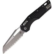 Microtech 21012APFRGTB MSI Apocalyptic Serrated Sheepsfoot Ram-Lok Knife Black Frag G10 Handles