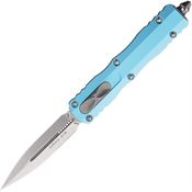 Microtech 22510TQ Auto Dirac Apocalyptic Double Edge Dagger OTF Knife Turquoise Aluminum Handles