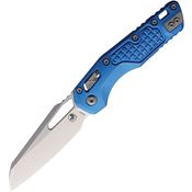Microtech 21010FRBL MSI Stonewash Sheepsfoot Ram-Lok Knife Blue Frag Aluminum Handles