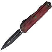 Microtech 12421RDX51S Auto Cypher II Two-Tone Double Edge Dagger OTF Knife Red X-51 Handles