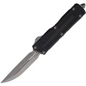 Microtech 118010AP Auto Scarab II Gen III Apocalyptic Double Edge OTF Knife Black Aluminum/Black Traction Handles