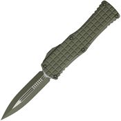 Microtech 7021FRCFTS Auto Hera Double Edge Dagger OTF Knife OD Green Frag Aluminum Handles