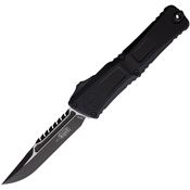 Microtech 12171TS Auto Combat Troodon Intercepto Two-Tone OTF Knife Black Aluminum Handles