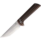 North Mountain Blade 2406CO Chop 2 San Mia Tanto Button Lock Knife Copper Handles